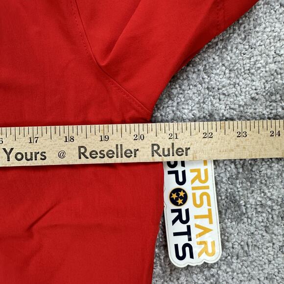 Nike Football Lightweight Coaches Jacket Mens Small Red 1/4 Zip Short Sleeve - Picture 10 of 11